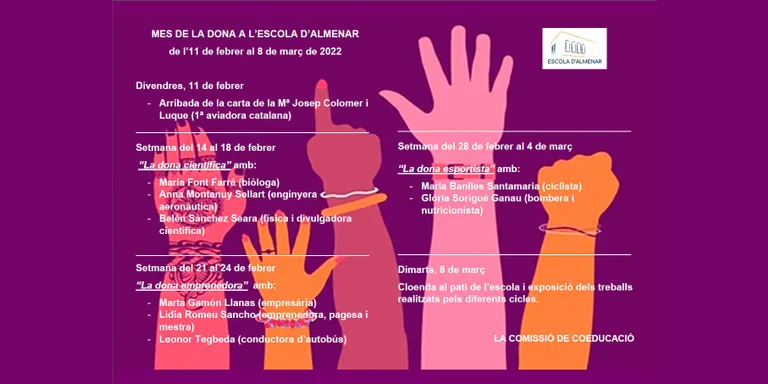 L'Escola d'Almenar celebra el Mes de la Dona amb diferents activitats que fomenten la igualtat de gènere