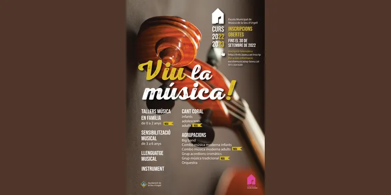L'Escola Municipal de Música de la Seu d'Urgell ho té tot a punt per iniciar el nou curs 2022-2023