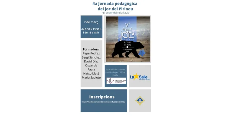 La Salle organitza a la Seu d'Urgell la 4a Jornada Pedagògica del Joc al Pirineu