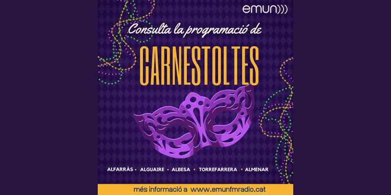 Consulta la programació de la festa de Carnestoltes als pobles Emunencs