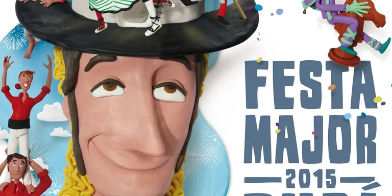 "Amb la festa al cap", de Cristóbal Domínguez Aguiló, cartell de la Festa Major