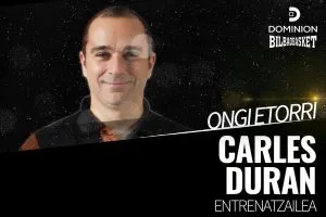Imatge promocional de benvinguda del Bilbao Bàsket a Carles Duran