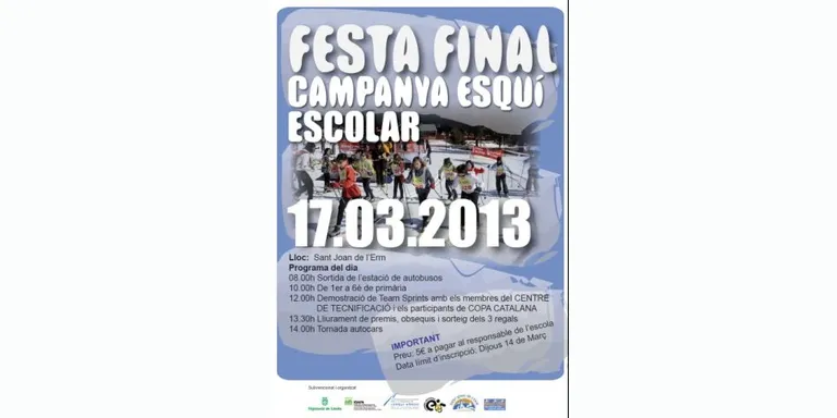 Fi de festa de la campanya d'esquí escolar a Sant Joan de l'Erm