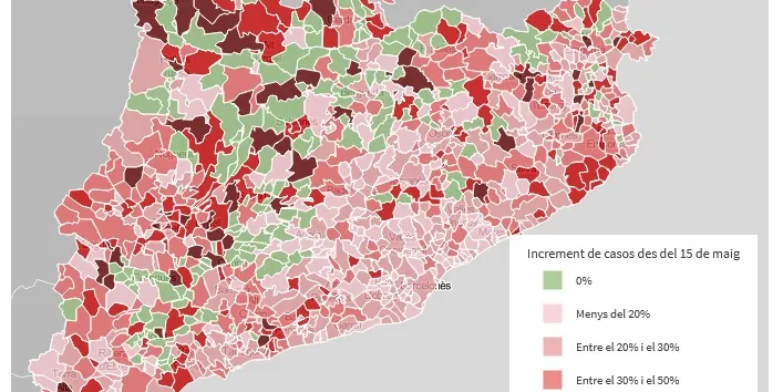 Creix el percentatge de casos de Covid-19 però baixen les hospitalitzacions