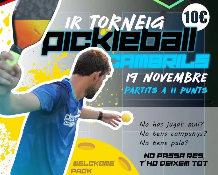 El Pàdel Cambrils celebrarà el proper 19 de novembre el primer torneig de Pickleball