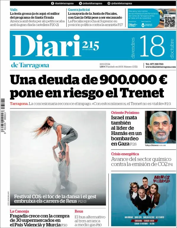 Cop d'ull als diaris d'aquest divendres 18 d'octubre