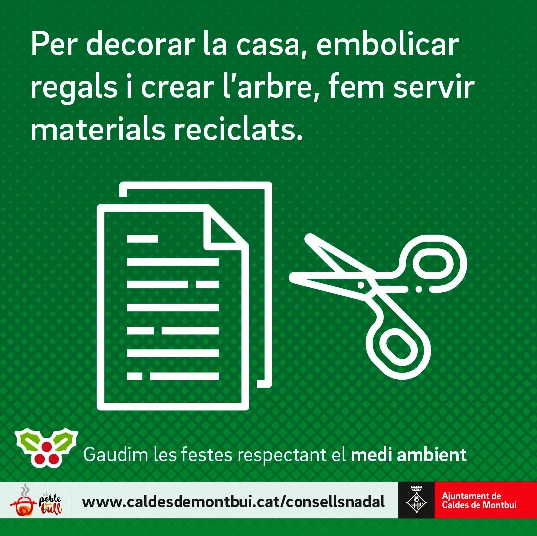 L’Ajuntament elabora un recull de consells per un Nadal responsable