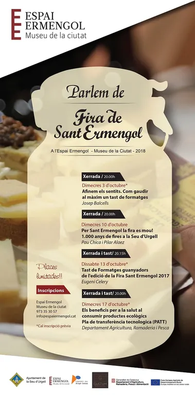 L'Espai Ermengol organitza un tast de formatges guanyadors de la Fira de Sant Ermengol 2017