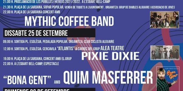 Festa Major d'Alguaire 2021 amb places exhaurides per concerts i espectacles