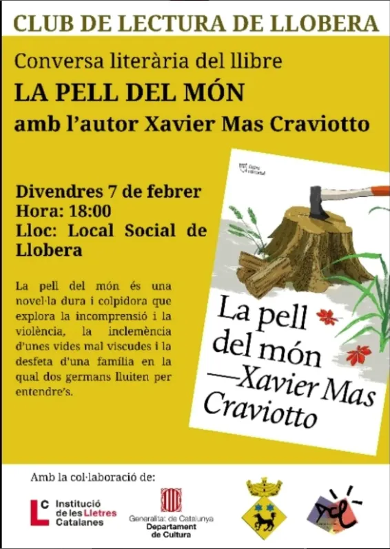 Xavier Mas Craviotto visita demà el Club de Lectura de Llobera en un acte obert a tothom