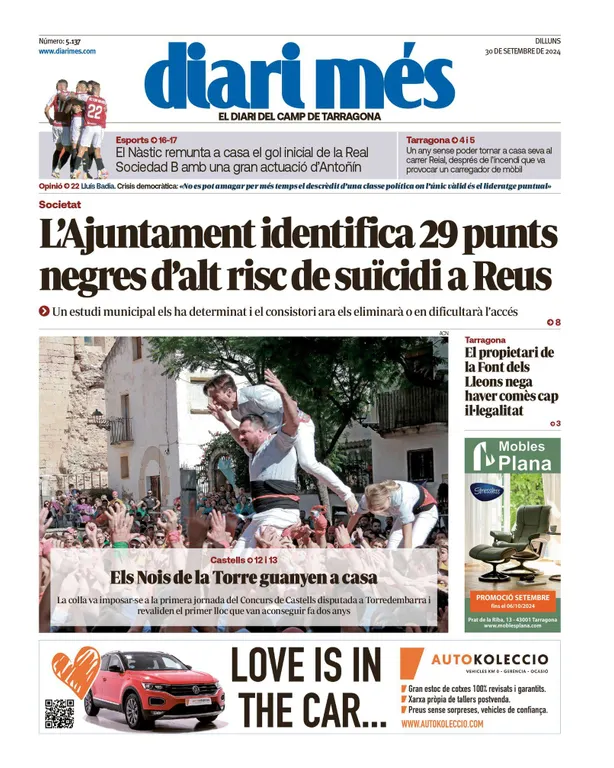 Cop d'ull als diaris d'aquest dilluns 30 de setembre
