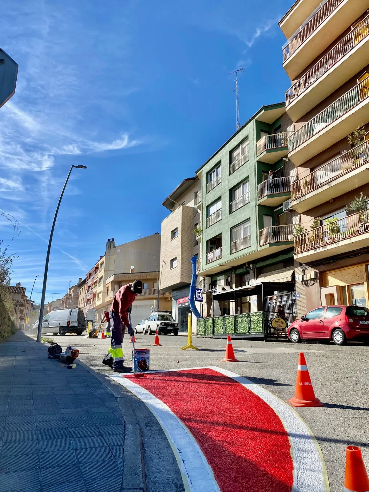 Modifiquen l'estacionament d'un tram del carrer de Sant Agustí per guanyar espai de circulació