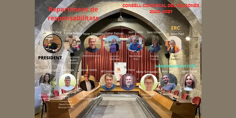 El president del Consell Comarcal, Benjamí Puig, reparteix carteres a tots els consellers de govern