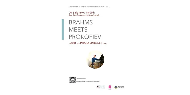 David Quintana, exalumne del Conservatori dels Pirineus, presenta a la Seu el concert 'Brahms meets Prokofiev'
