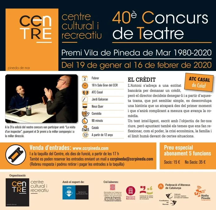 'El crèdit', la proposta teatral de la Cia. de teatre de Calaf