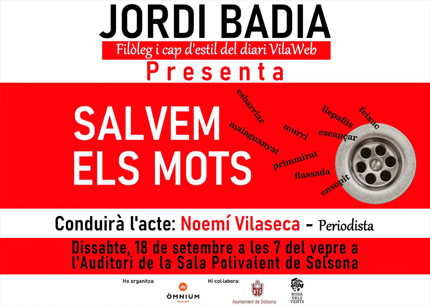 Òmnium Solsonès presenta a Solsona "Salvem els mots"