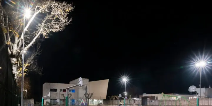 Riudellots estrena nova il·luminació per la pista de l'Escola
