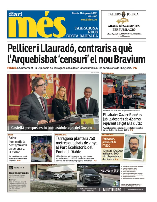 Consulta les portades dels diaris d'aquest 31 de gener