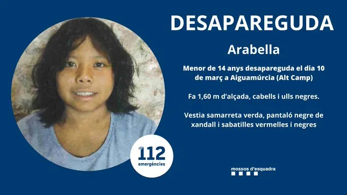 Troben morta la menor que havia desaparegut dilluns a Aiguamúrcia