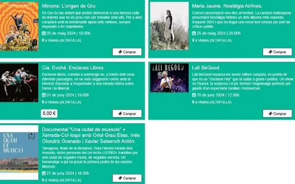La Violeta presenta una primera programació per maig i juny amb música, cinema i dansa com a protagonistes