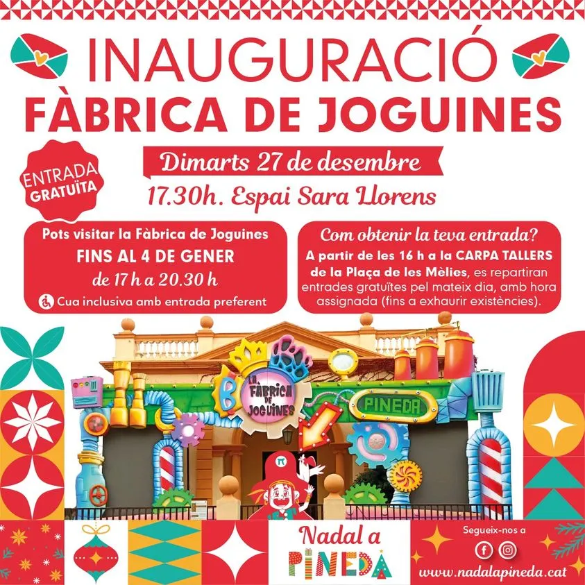 Des d'aquesta tarda es pot visitar a Pineda la Fàbrica de Joguines dels Reis de l'Orient