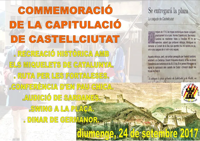 Castellciutat commemora el 304 aniversari de la Capitulació