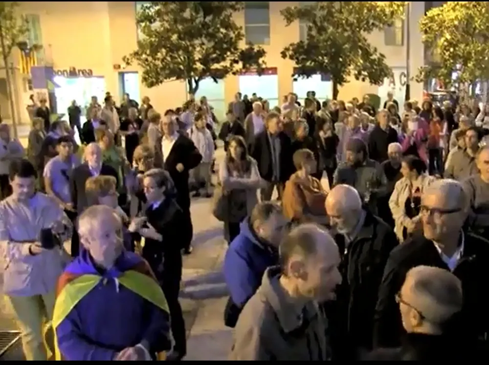 La concentració s'ha produit a la plaça Pere Aguilera