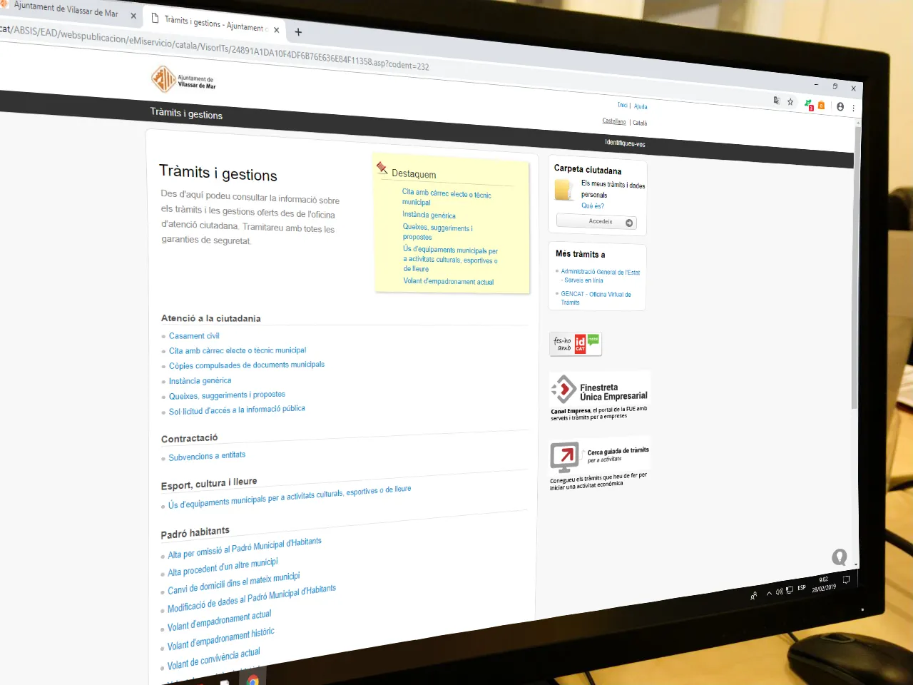 L’Ajuntament de Vilassar de Mar, reconegut per la implantació de l’administració digital