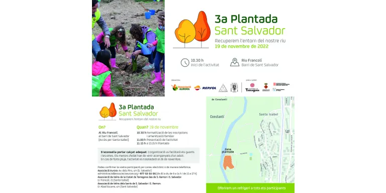 Arriba la 3a Plantada Popular de Sant Salvador, al riu Francolí