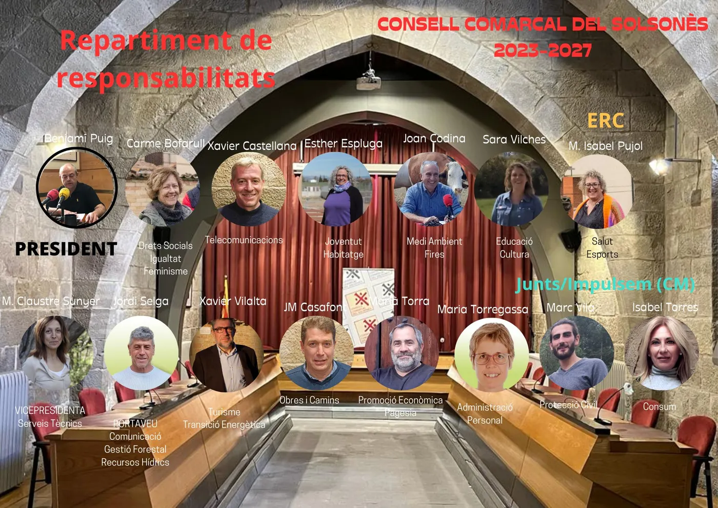 <strong>El president del Consell Comarcal, Benjamí Puig, reparteix carteres a tots els consellers de govern</strong>