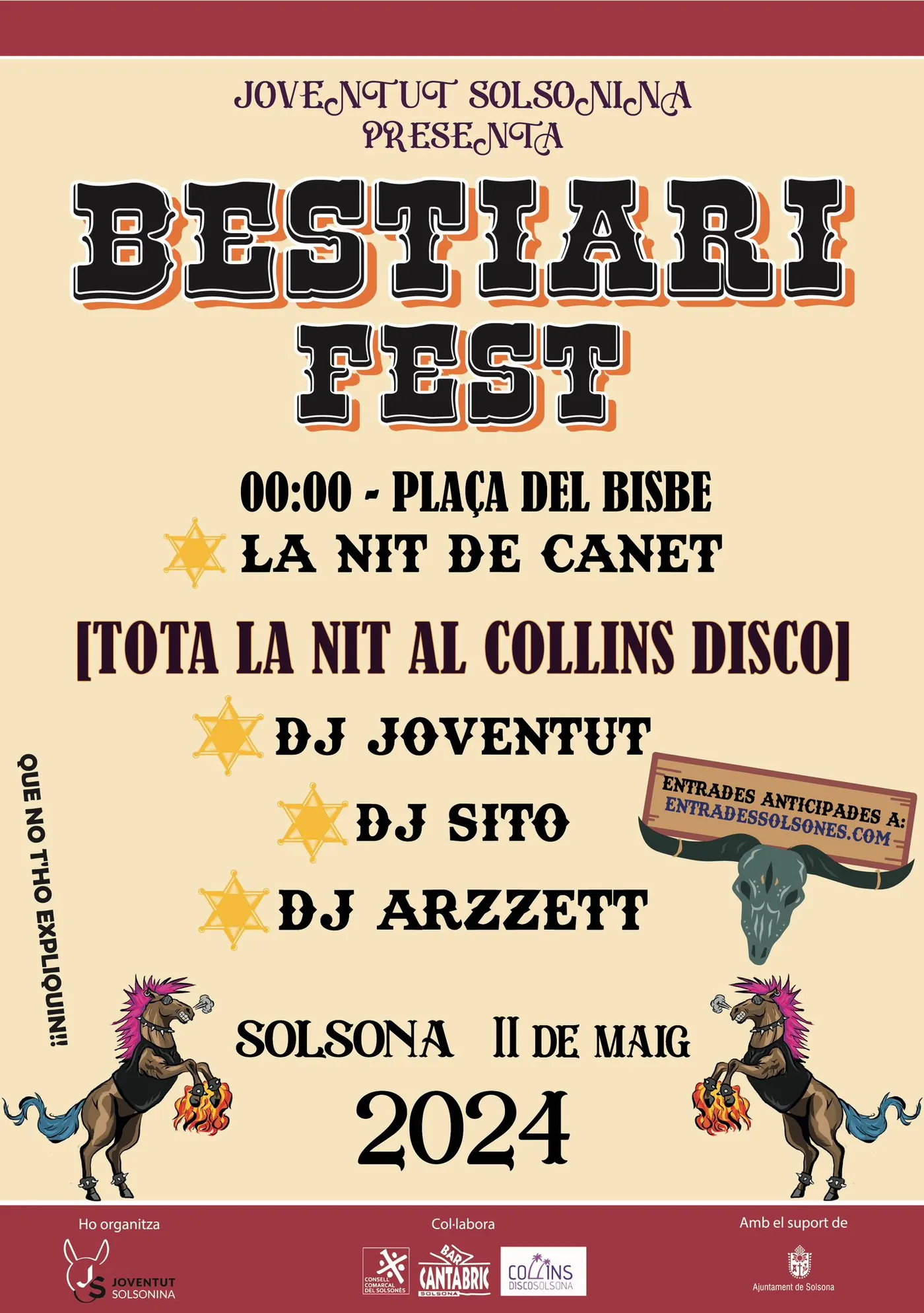 Joventut Solsonina presenta una nova edició del Bestiari Fest amb un concert i nit de DJ's