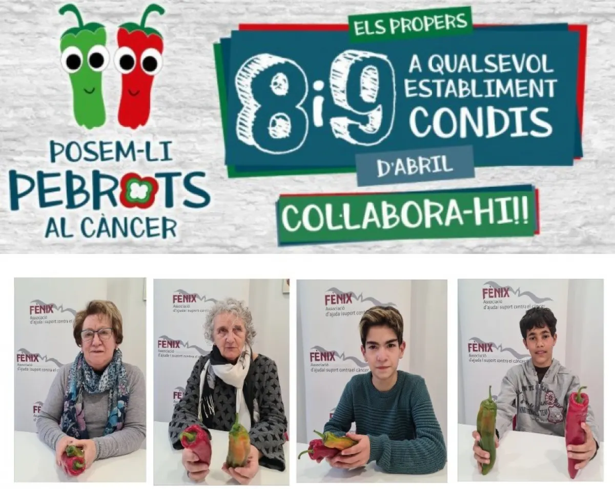Fènix recupera aquest cap de setmana la campanya solidària "Posem-li pebrots al càncer"