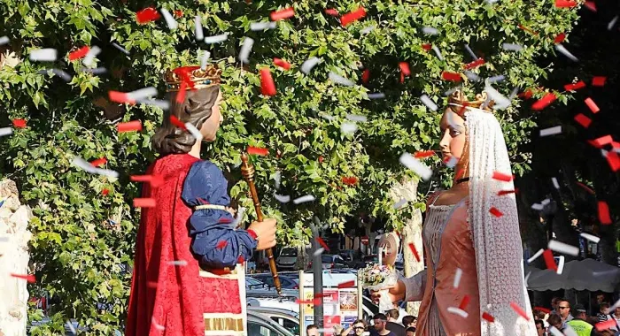 Els gegants s'instalÂ·laran des d'avui i fins Sant Roc al Calisay ( Foto: Xavi SalbanyÃ  )