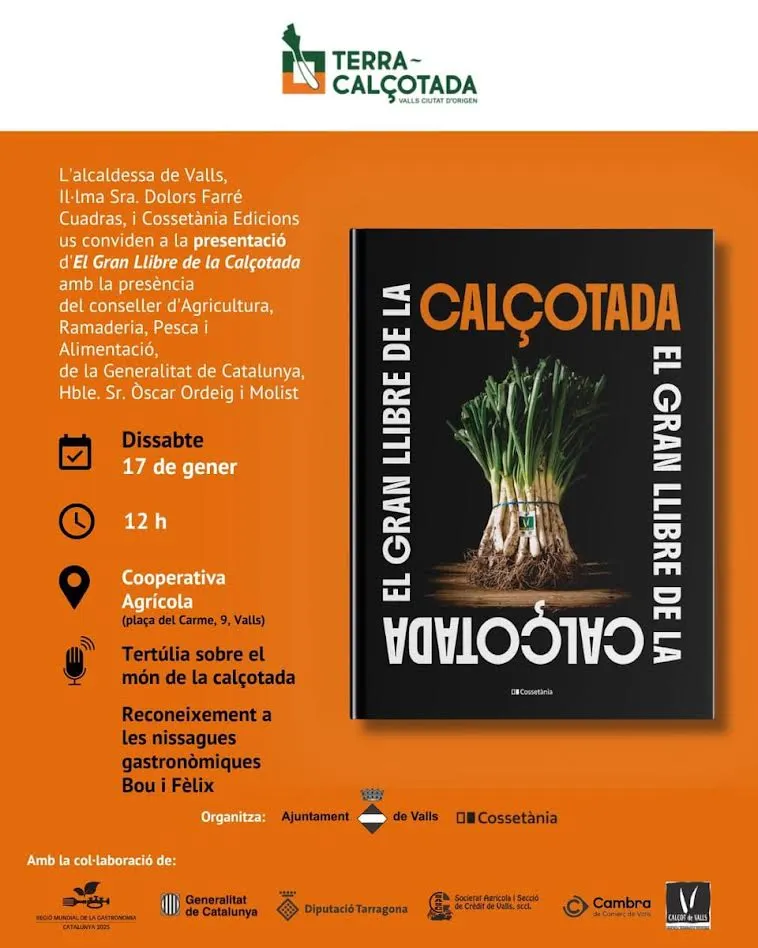 El Gran Llibre de la Calçotada es presenta dissabte a Valls