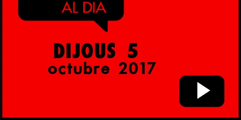 RUBÍ AL DIA dijous 5 OCTUBRE 2017