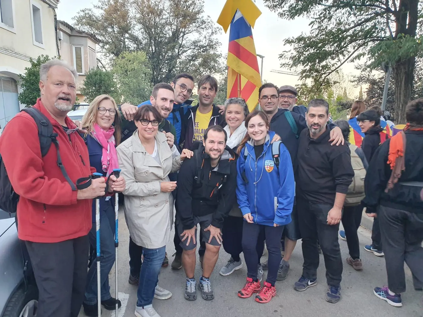 Membres de l'Ajuntament s'afegeixen a la Marxa per la Independència