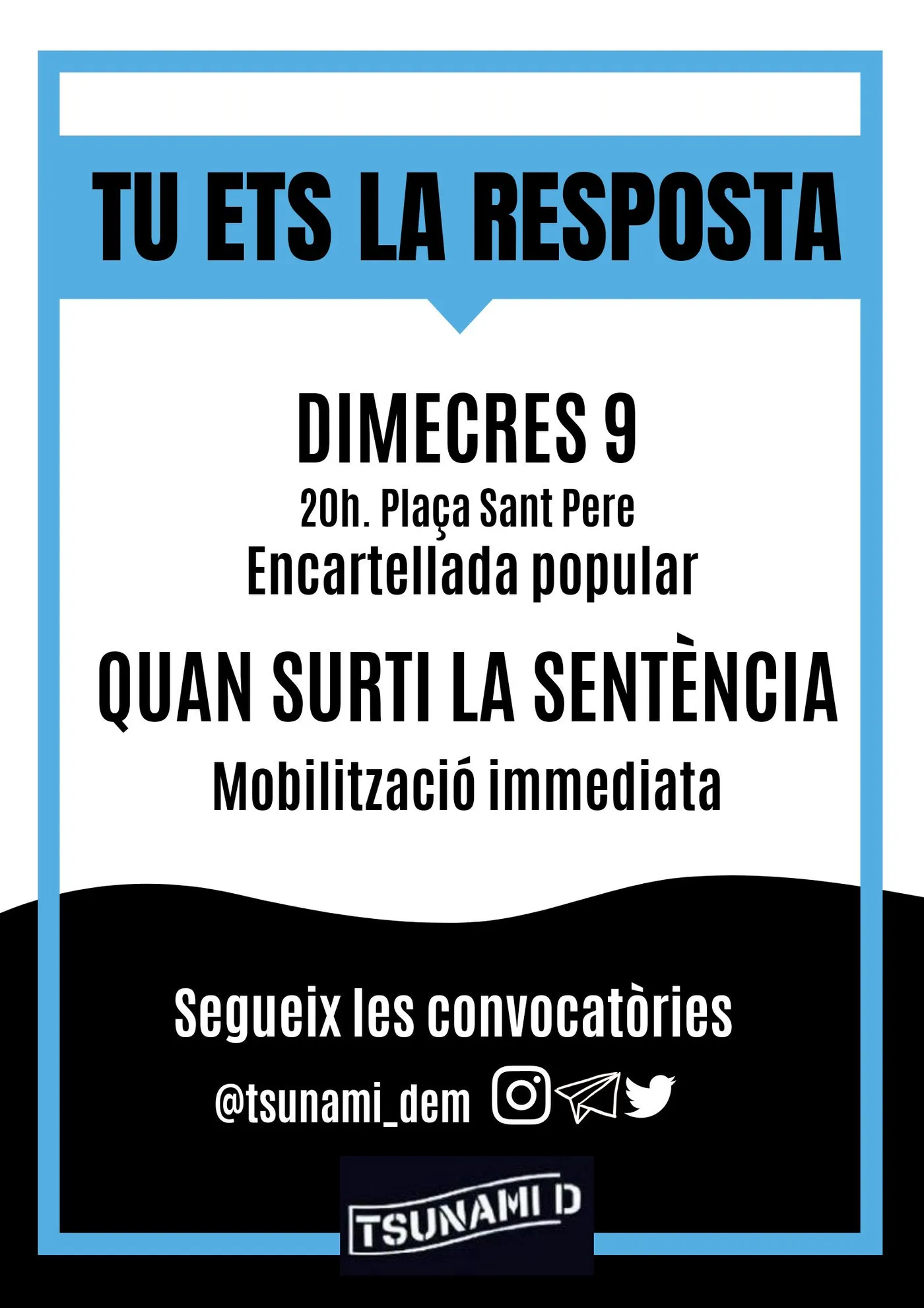Acció Unitària del Solsonès convoca una encartellada popular demà al vespre
