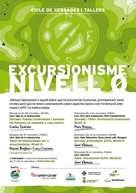 La UEU organitza el cicle de xerrades i tallers 'Excursionisme Nivell 0'