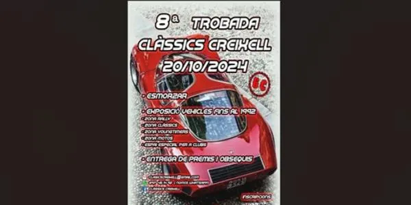 La 8a Trobada de Vehicles Clàssics de Creixell tindrà lloc el diumenge 20 d'octubre