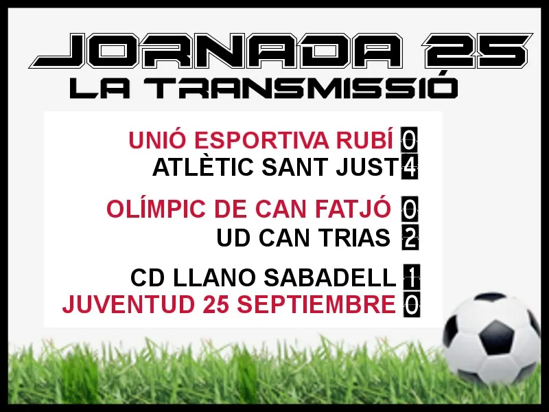 A PEU DE CAMP - JORNADA 25 diumenge
