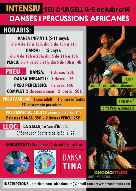 Curs de danses i percussions africanes a la Seu