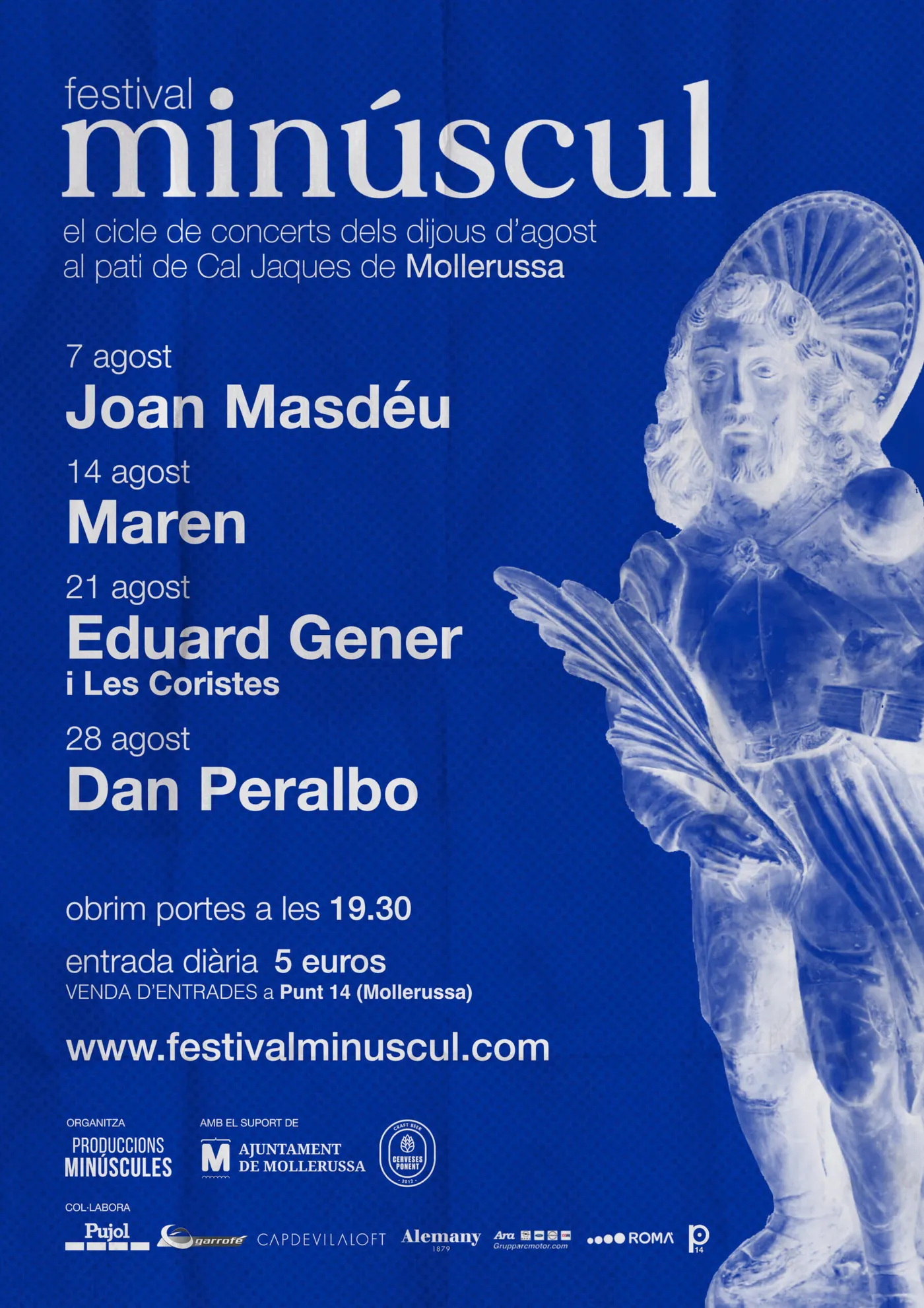 El cantautor solsoní Eduard Gener actuarà al Festival Minúscul de Mollerussa