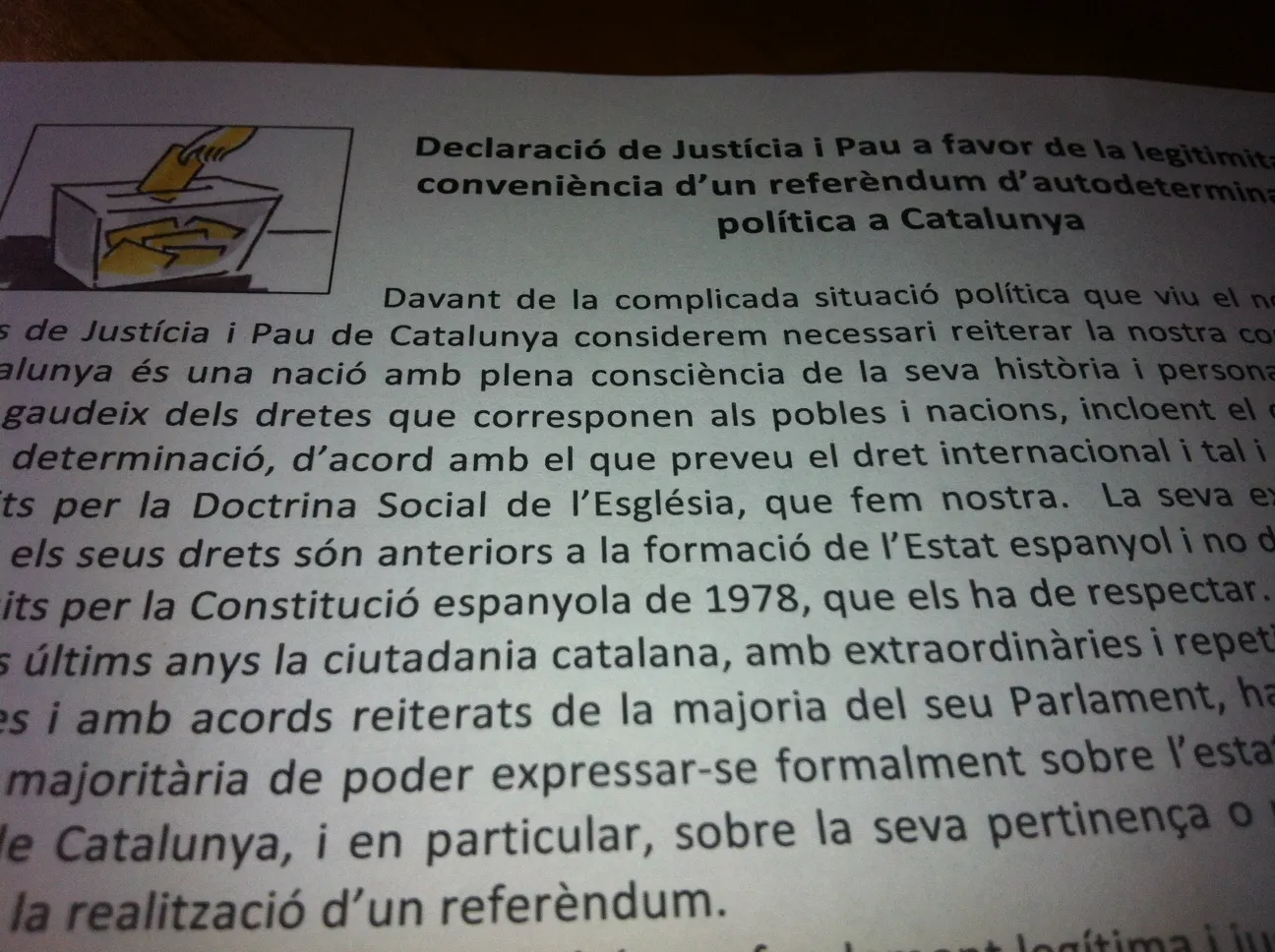 El mossèn de la Parròquia de Sant Joan s’ha adherit a un manifest de 400 capellans en favor del referèndum