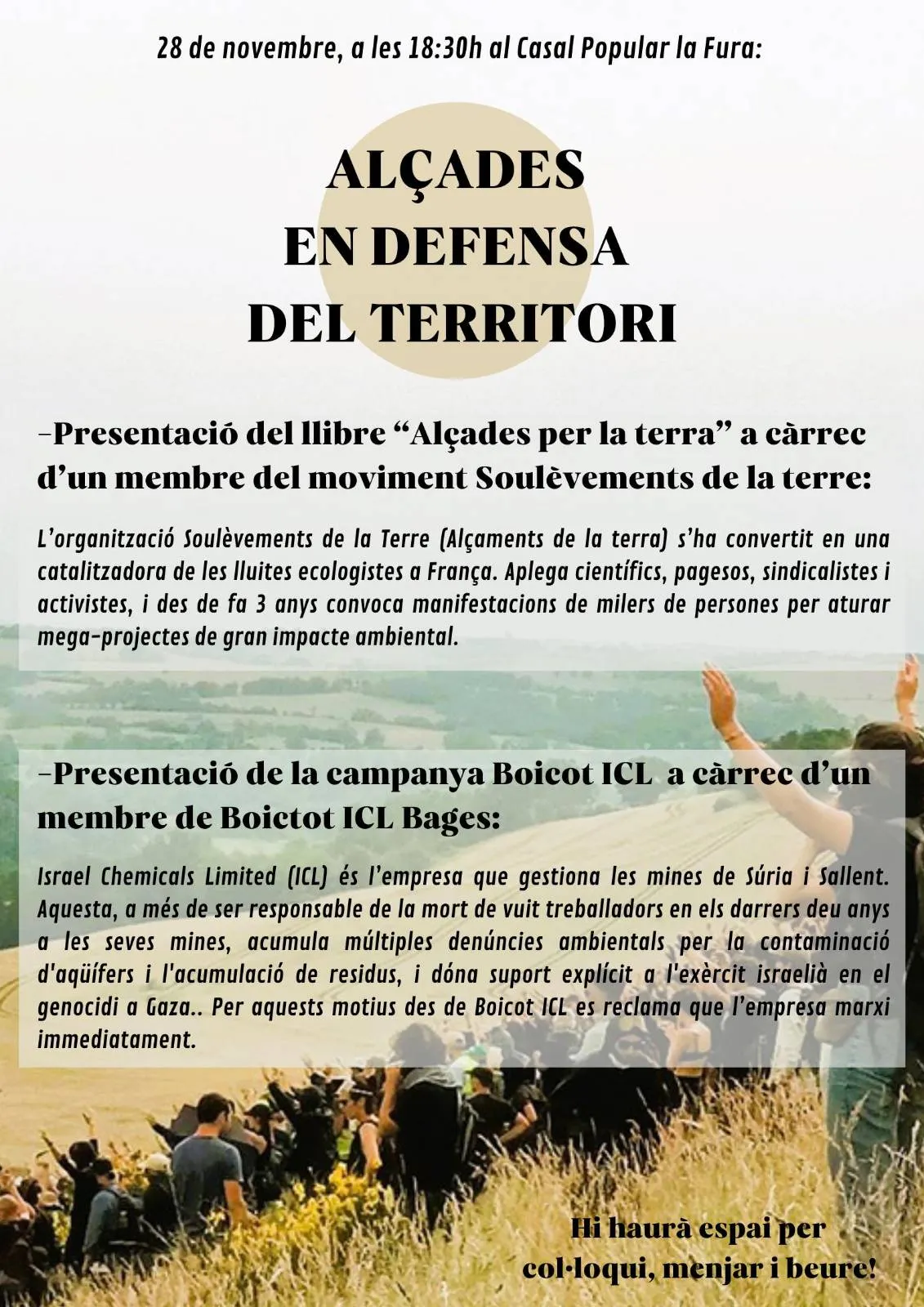 La Fura acollirà dijous vinent un acte dedicat a l'ecologisme radical i la defensa del territori