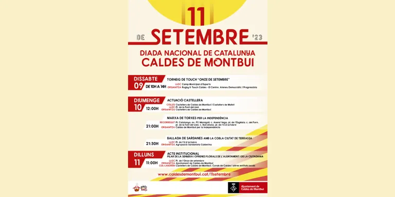 Les entitats cíviques i culturals tornen a protagonitzar el gruix de la celebració de la Diada a Caldes