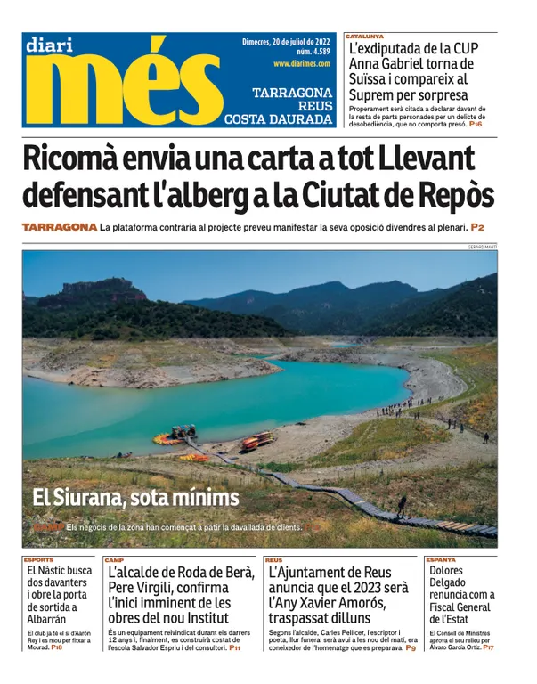 T'expliquem les portades dels diaris del territori d'aquest 20 de juliol