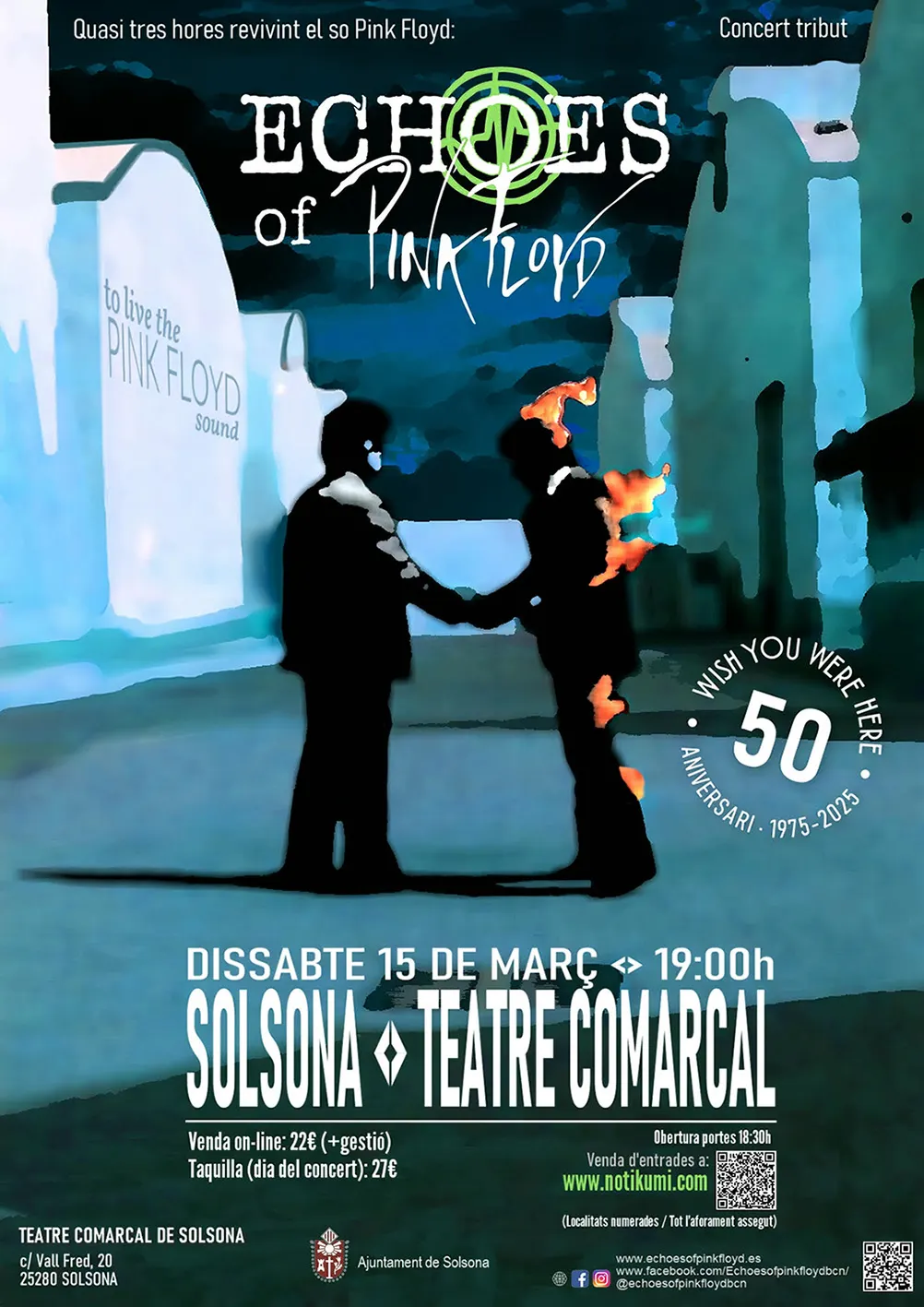 El Teatre Comarcal acollirà un concert de tribut a Pink Floyd
