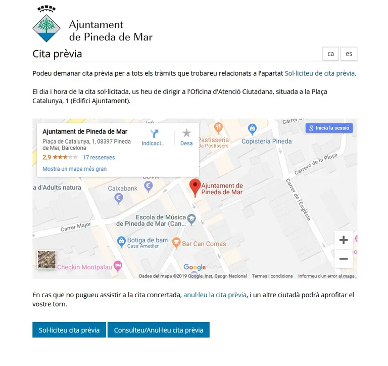 Des de l'1 de febrer, l'Ajuntament de Pineda, disposa de la seva Seu Electrònica