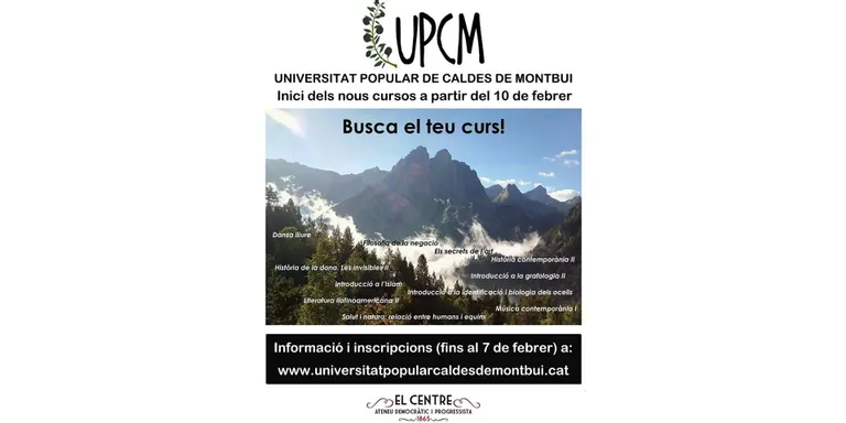 A punt de començar el 2n Quadrimestre de la Universitat Popular
