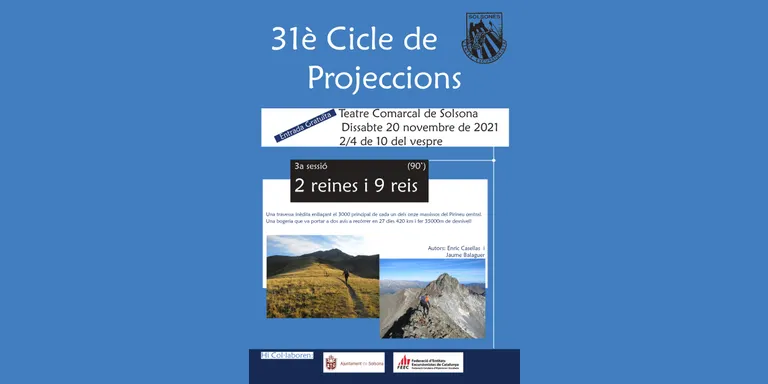 Una travessa pel Pirineu central, protagonista de la sessió d'aquest dissabte del Cicle de Projeccions del Centre Excursionista